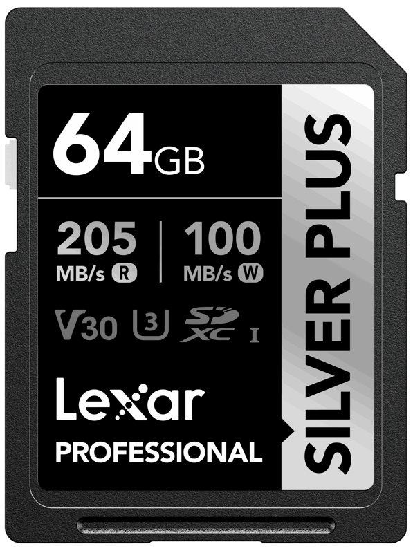 Lexar Pro Silver Plus SDXC U3 (V30) UHS-I R205/W100 64GB