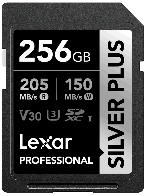 Lexar Pro Silver Plus SDXC U3 (V30) UHS-I R205/W150 256GB