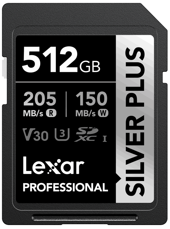 Lexar Pro Silver Plus SDXC U3 (V30) UHS-I R205/W150 512GB