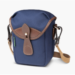 Billingham 72 Camera Bag, Navy Canvas / Chocolate Leather