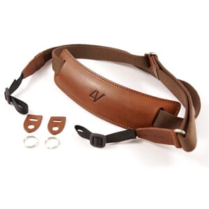 4V Design Classic Lusso Large Neck Strap Brown/Brown