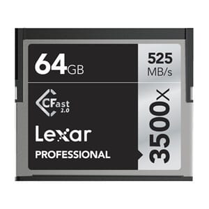 Lexar 64GB CFast 2.0 3500X (525mb/s)