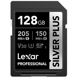 Lexar Pro Silver Plus SDXC U3 (V30) UHS-I R205/W150 128GB