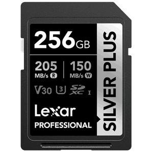 Lexar Pro Silver Plus SDXC U3 (V30) UHS-I R205/W150 256GB