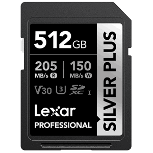 Lexar Pro Silver Plus SDXC U3 (V30) UHS-I R205/W150 512GB