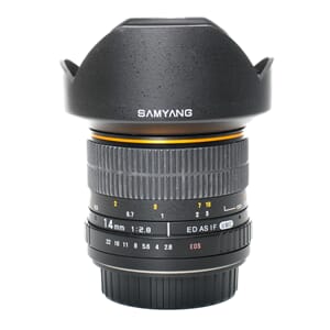 Brukt Samyang 14mm f/2.8 ED AS IF UMC [Gold Ring] - Canon EF